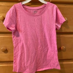 Solid pink kids summer tee shirt